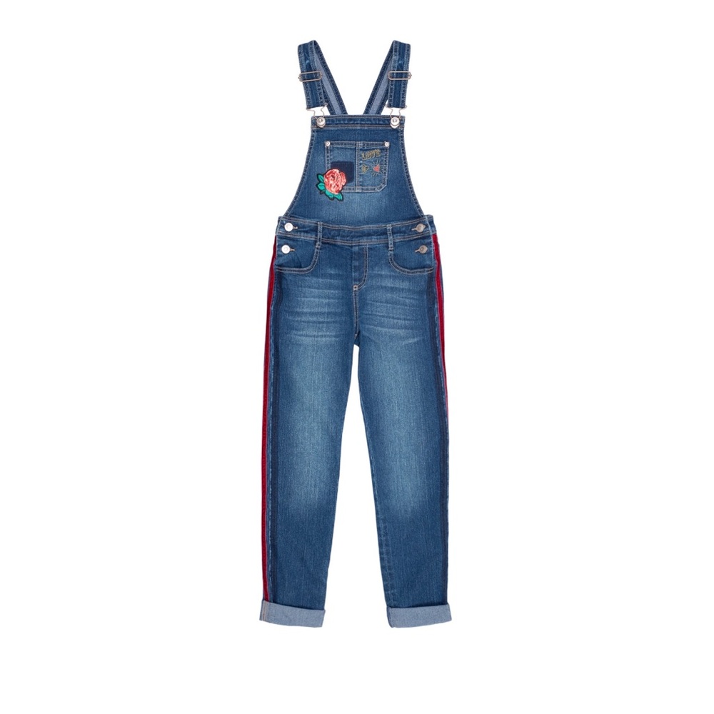 New with tag Wonder Nation Retro Stripe Roll Cuff Overall girl size XL (14/16)